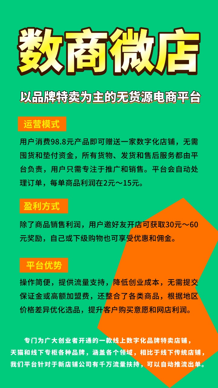 数商微店，全新玩法，总部一手对接，扶持拉满，即将火爆上线