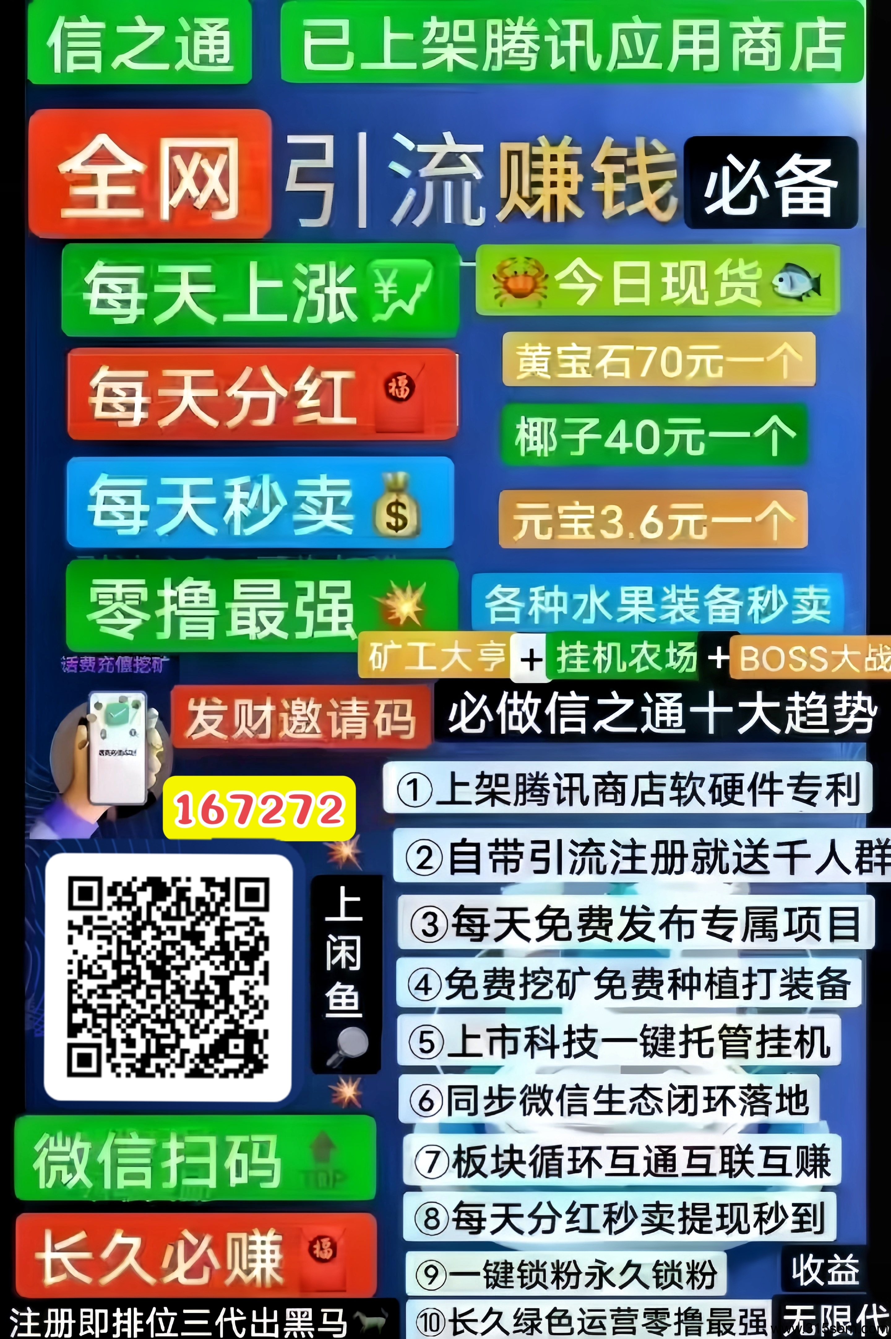 信之通：最强0投入挂机赚钱！已上架腾讯应用商店！